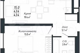 1-комнатная  квартира Правый берег 