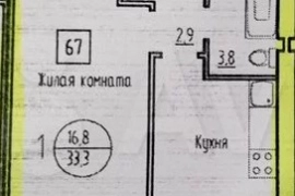 1-комнатная квартира Правый берег 